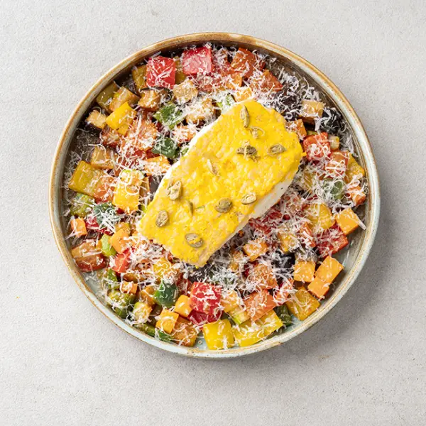 Lemon Caper Fish With Ratatouille Vegetable